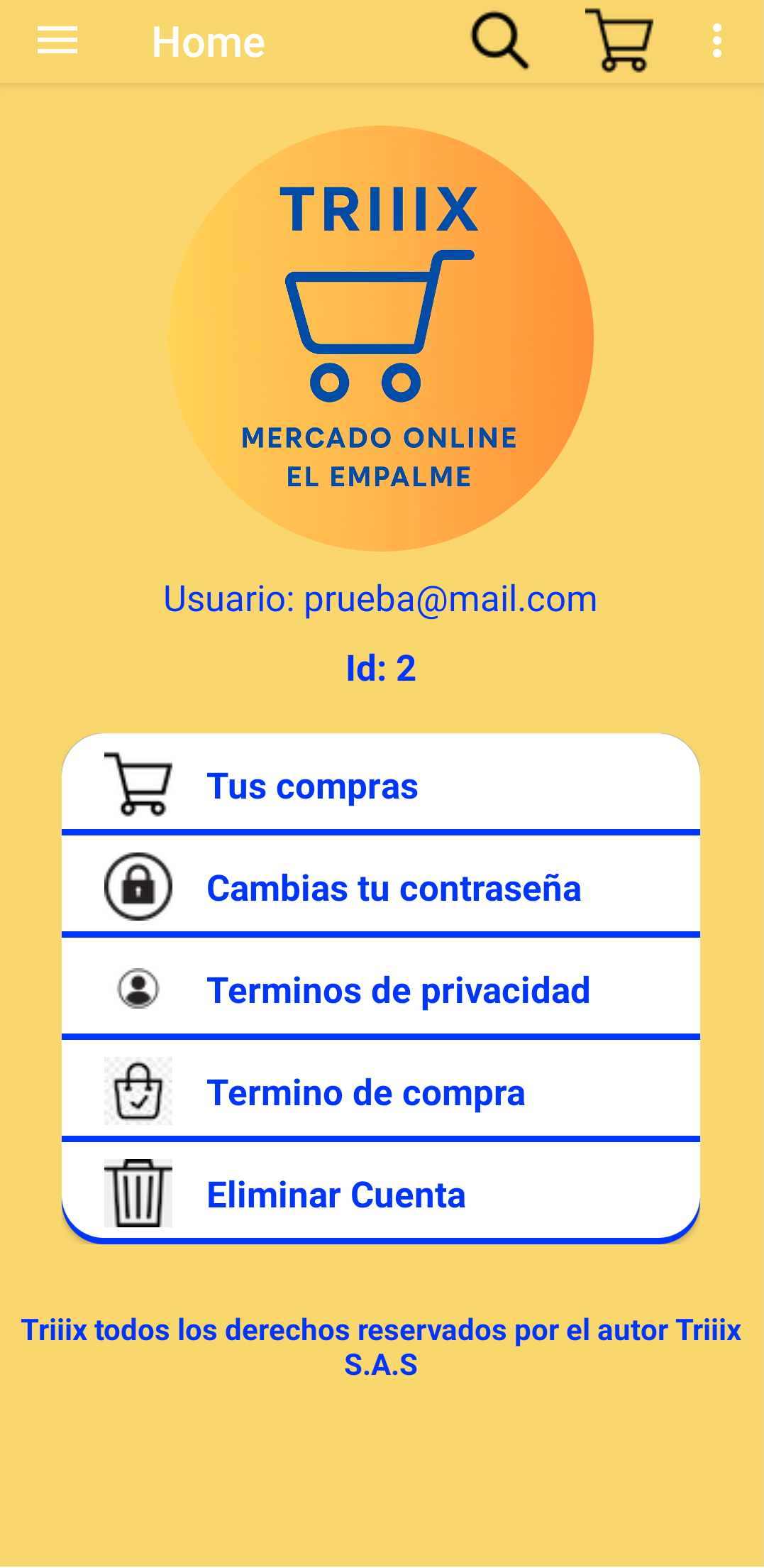 Paso 2: Botón para eliminar cuenta
